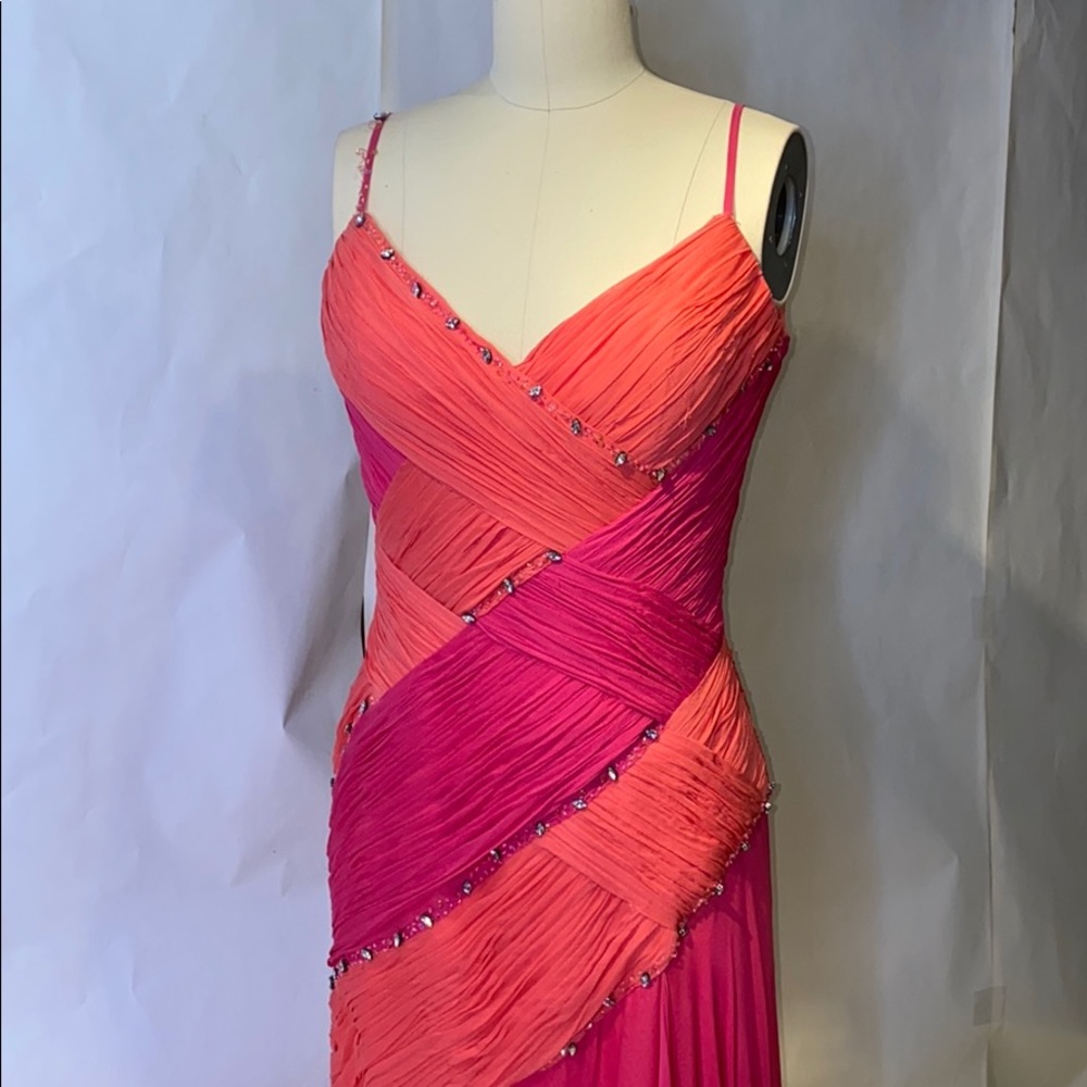 Pink and orange gown